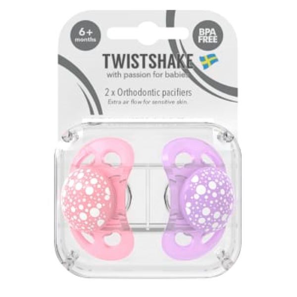 Twistshake duda 6  ljubicasta roza